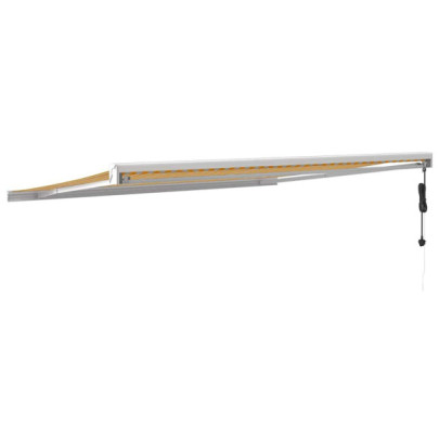 Copertină Retractabilă Motorizată 4,5x3 m - Galben/Alb