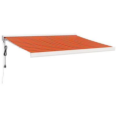 Copertină Retractabilă Aluminiu 3x2,5m - Portocaliu/Maro