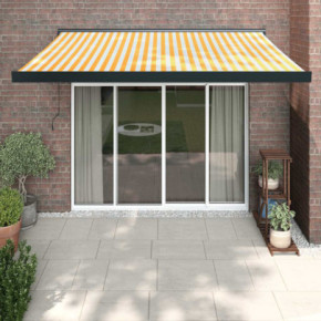 Copertină Retractabilă Motorizată 3x2,5 m - Galben/Alb