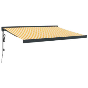 Copertină Retractabilă Motorizată 3x2,5 m - Galben/Alb 2
