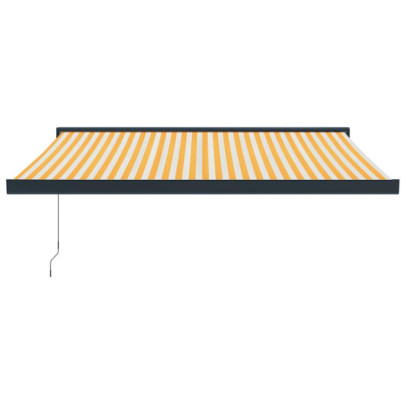Copertină Retractabilă Motorizată 3x2,5 m - Galben/Alb