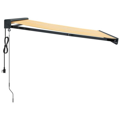 Copertină Retractabilă Motorizată 3x2,5 m - Galben/Alb