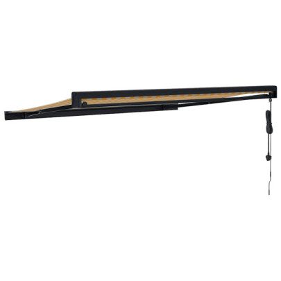 Copertină Retractabilă Motorizată 3x2,5 m - Galben/Alb