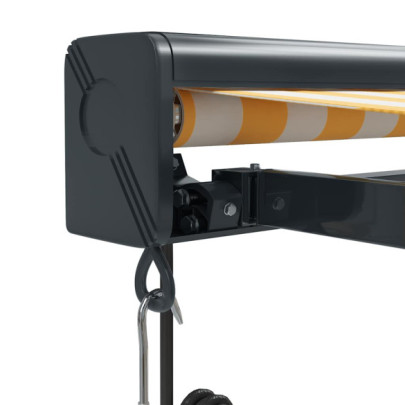 Copertină Retractabilă Motorizată 3x2,5 m - Galben/Alb