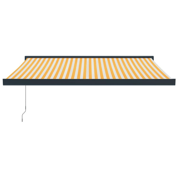 Copertină Retractabilă Motorizată 3,5x2,5m - Galben/Alb