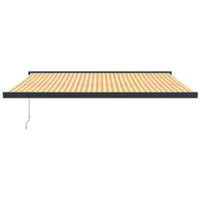 Copertină Retractabilă Motorizată 4.5x3m - Galben/Alb