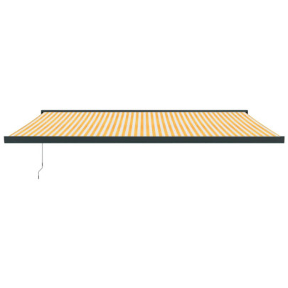 Copertină Retractabilă Motorizată 5x3m - Galben/Alb