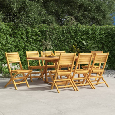 Scaune de grădină pliante - 8 buc. - 47x62x90 cm - lemn masiv tec