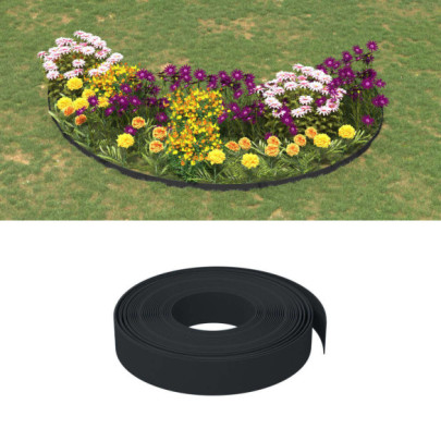 Borduri Gradina Flexibile Negre 10m - 5 bucati Set