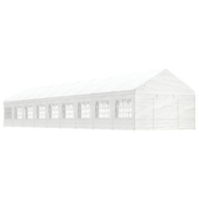 Foișor Alb Spacios 20x4m - Protectie Soare & Ploaie