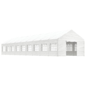 Foișor Alb Spacios 20x4m - Protectie Soare & Ploaie 2