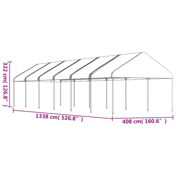 Foișor cu acoperiș alb - Cort exterior rezistent - Livrare gratuită Foișor cu acoperiș alb - Cort exterior rezistent - Livrare gratuită