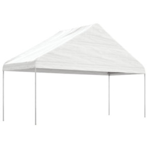 Foișor exterior alb 20x6m - Cort protecție soare și ploaie 2