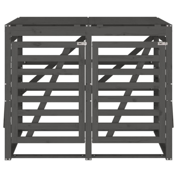 Magazie Dublă Coș Gunoi Exterior - Lemn Masiv Pin | Livrare Gratuită