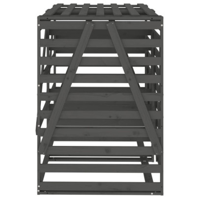 Magazie Dublă Coș Gunoi Exterior - Lemn Masiv Pin | Livrare Gratuită