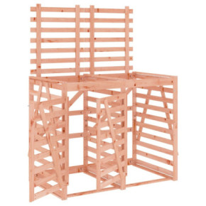 Magazie dublă coș gunoi exterior - Lemn masiv Douglas 2