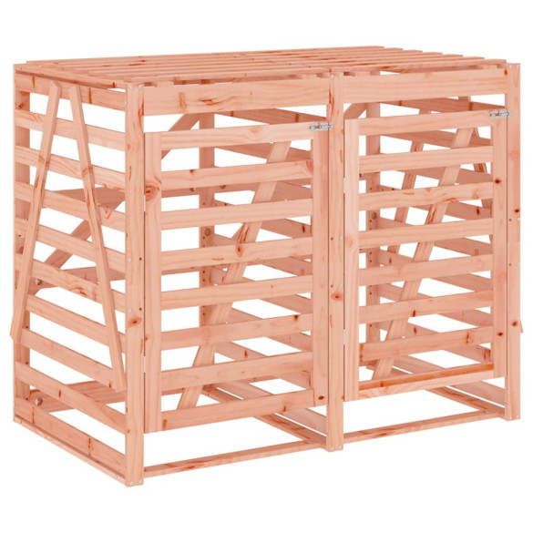 Magazie dublă coș gunoi exterior - Lemn masiv Douglas