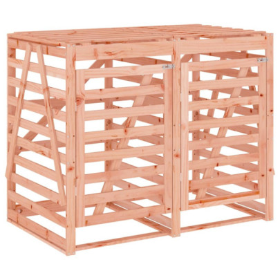 Magazie dublă coș gunoi exterior - Lemn masiv Douglas