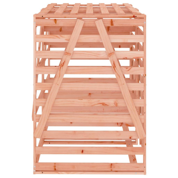 Magazie dublă coș gunoi exterior - Lemn masiv Douglas