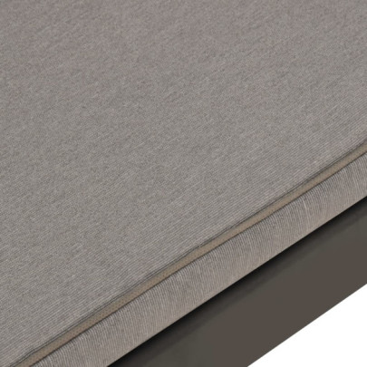 Bancă de grădină cu pernă gri - plastic | Livrare gratuită