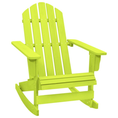 Scaun balansoar de grădină Adirondack - verde - lemn masiv brad