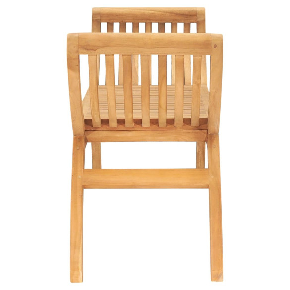 Bancă Grădină Lemn Tec Masiv 126 cm - Comandă Online