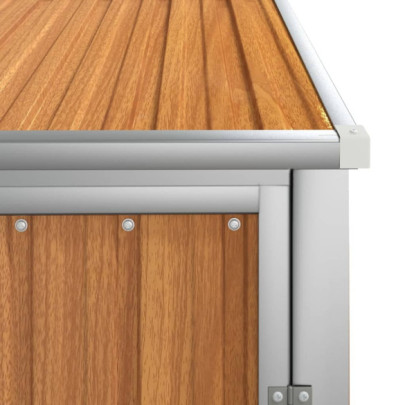 Șopron Grădină Maro Oțel Galvanizat - Depozitare Scule