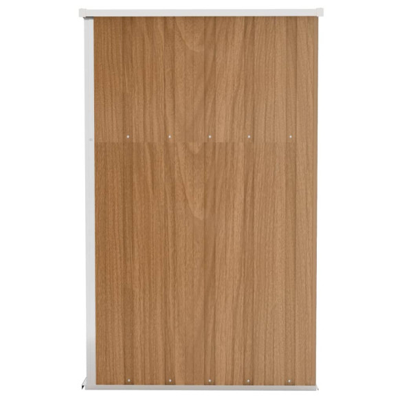 Șopron Grădină Montaj Perete Maro Oțel Galvanizat