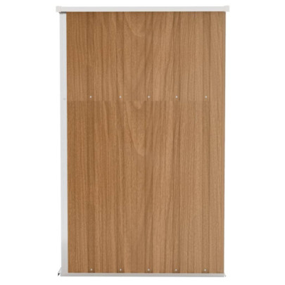 Șopron Grădină Montaj Perete Maro Oțel Galvanizat