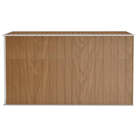 Șopron Grădină Montaj Perete Maro Oțel Zincat | Comandă Acum