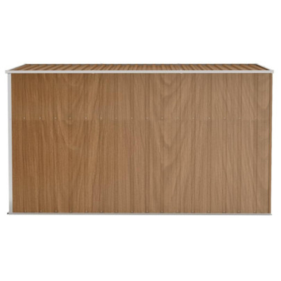 Șopron Grădină Montaj Perete Maro Oțel Zincat | Comandă Acum