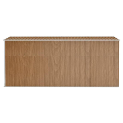 Șopron Grădină Montat pe Perete - Oțel Zincat, Maro