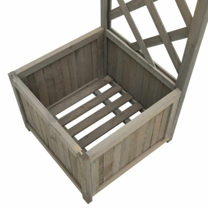 Pergolă Grădină cu Jardinieră - Lemn Masiv de Brad | Livrare Gratuită