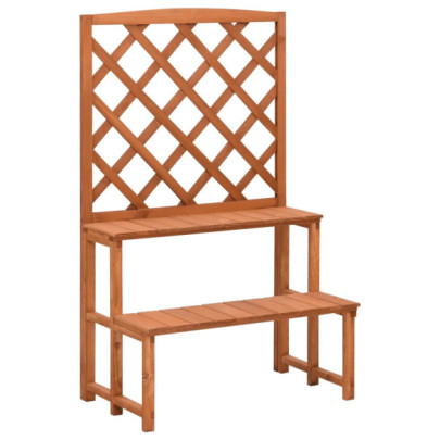 Suport plante cu spalier - 70x42x115 cm - lemn masiv de brad