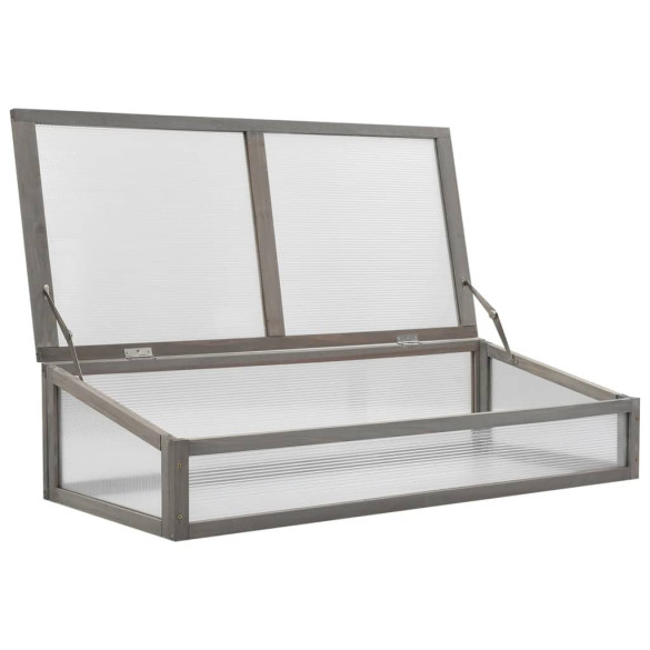 Strat Înălțat cu Seră - Lemn Masiv de Brad - 110x54x120 cm