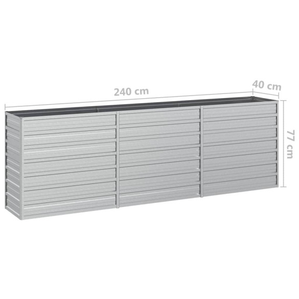 Strat Înălțat Grădină Oțel Galvanizat 240x40x77 cm