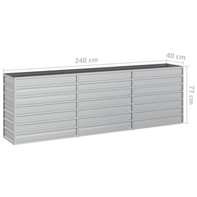 Strat Înălțat Grădină Oțel Galvanizat 240x40x77 cm