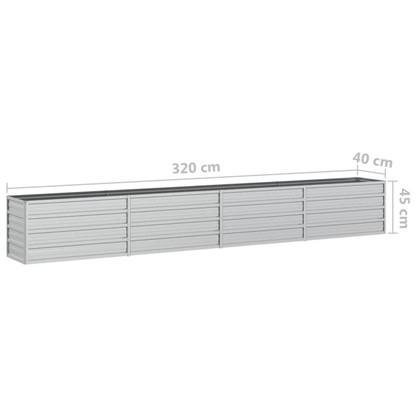 Strat Înălțat Grădină Oțel Galvanizat 320x40x45 cm