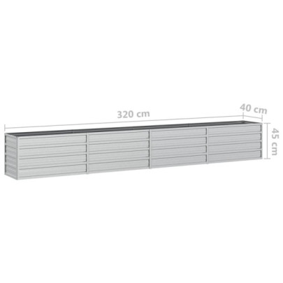 Strat Înălțat Grădină Oțel Galvanizat 320x40x45 cm