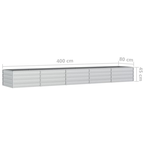 Strat Înălțat Grădină Oțel Galvanizat 400x80x45 cm