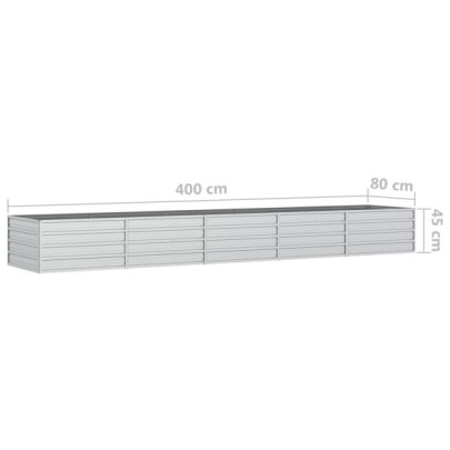 Strat Înălțat Grădină Oțel Galvanizat 400x80x45 cm