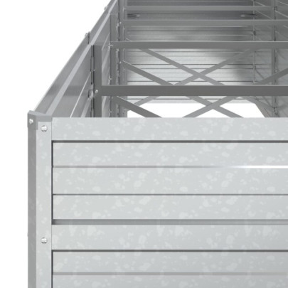 Strat Înălțat Grădină Oțel Galvanizat 400x80x77 cm