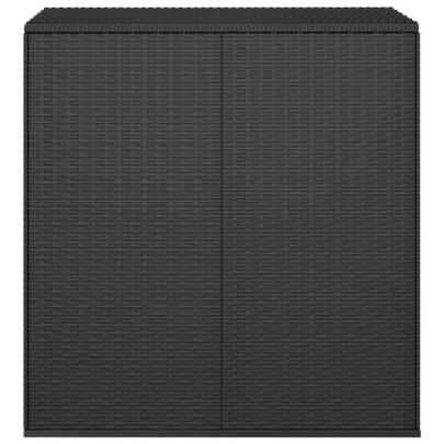 Ladă depozitare perne grădină ratan PE negru - 100x49x103,5 cm