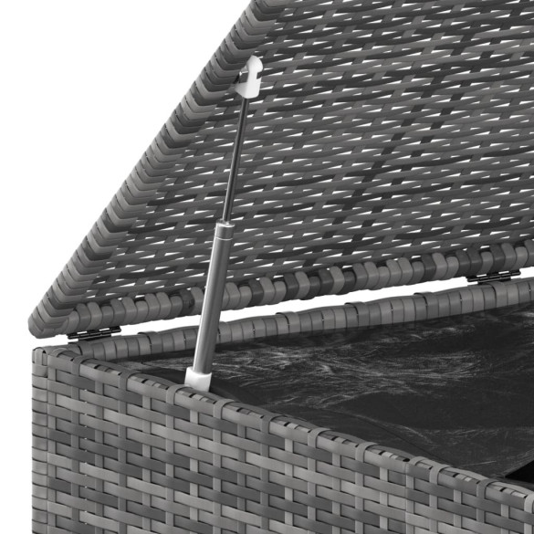 Ladă grădină pentru perne - ratan PE gri - 145x100x103 cm