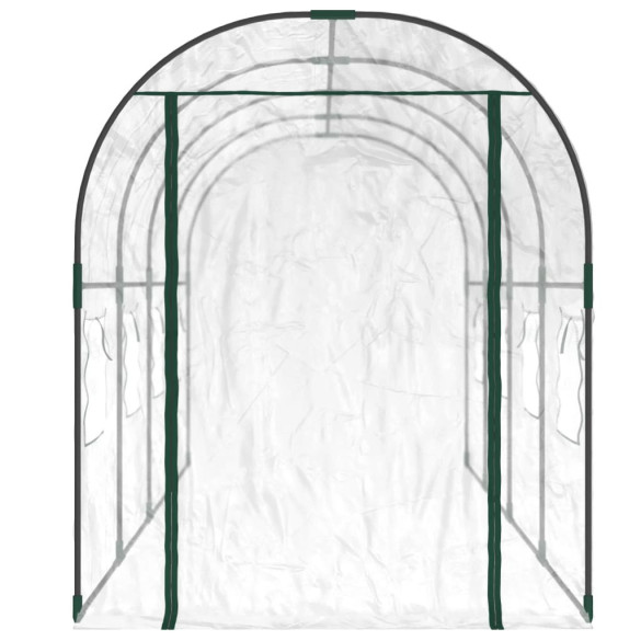 Seră transparentă 160x400x190 cm PVC/oțel | Livrare gratuită Seră transparentă 160x400x190 cm PVC/oțel | Livrare gratuită
