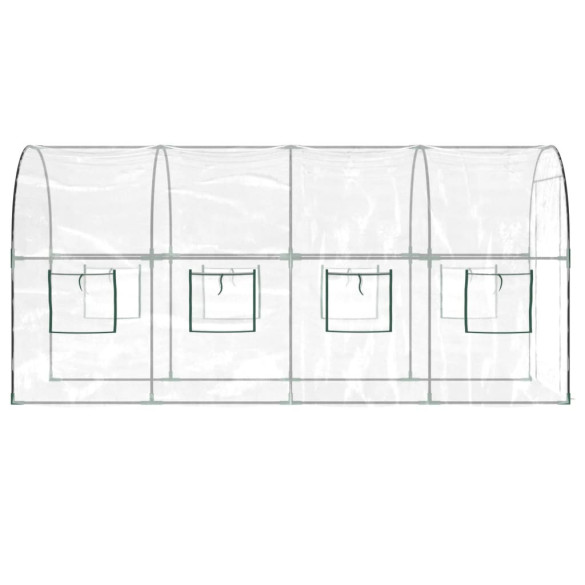 Seră transparentă 160x400x190 cm PVC/oțel | Livrare gratuită Seră transparentă 160x400x190 cm PVC/oțel | Livrare gratuită