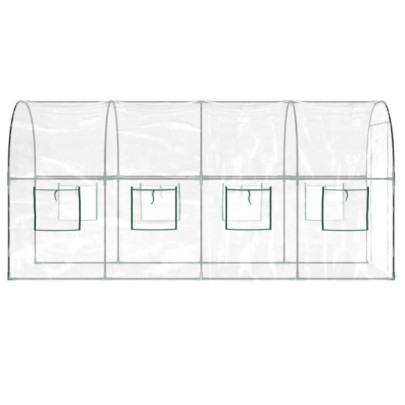 Seră transparentă 160x400x190 cm PVC/oțel | Livrare gratuită