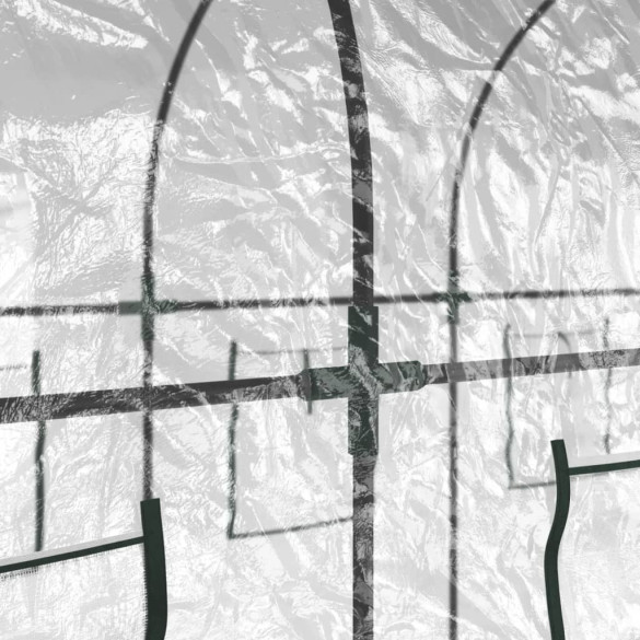 Seră transparentă 160x400x190 cm PVC/oțel | Livrare gratuită Seră transparentă 160x400x190 cm PVC/oțel | Livrare gratuită