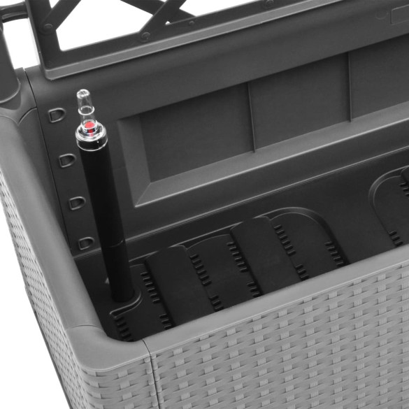 Strat Grădină Auto-udare cu Spalier - 90L, Gri