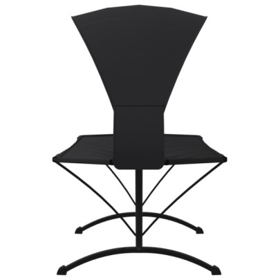 Pat Exterior cu Baldachin Negru - Oțel Rezistent & Oxford